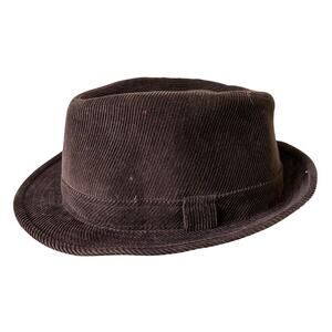 Jaxon corduroy fedora dark brown Men’s hat fall gangster grandpa